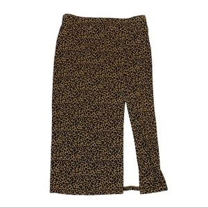 Cheetah print midi skirt